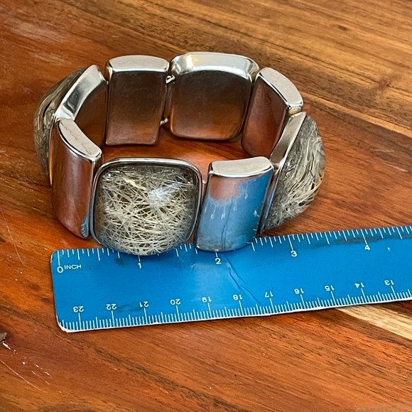 🌻VTG Large Thick Beaded Elastic Bracelet - Picture 6 of 6